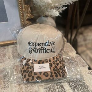 "Expensive & Difficult" Leopard Brim Baseball Cap